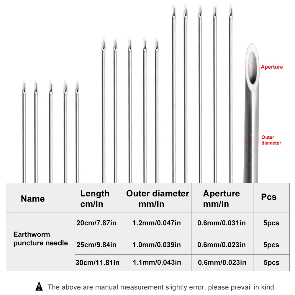 Fishing Hook Remover - Earthworm Hooking Needle Stainless Steel Earthworm