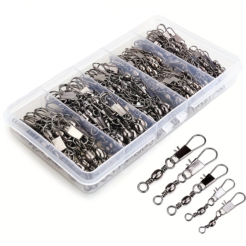 50/200pcs Barrel Snap Swivel F - Fishing Hook Offset review and price